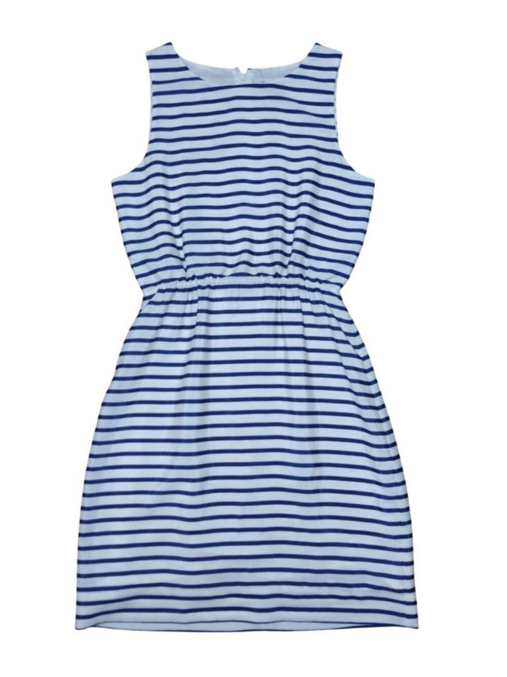 J.Crew Blue White Stripe Sleeveless Mini Dress Womens Size 0 Summer Casual.